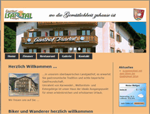 Tablet Screenshot of gasthof-isartal.de